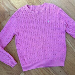 pink ribbed sweater from polo ralph lauren